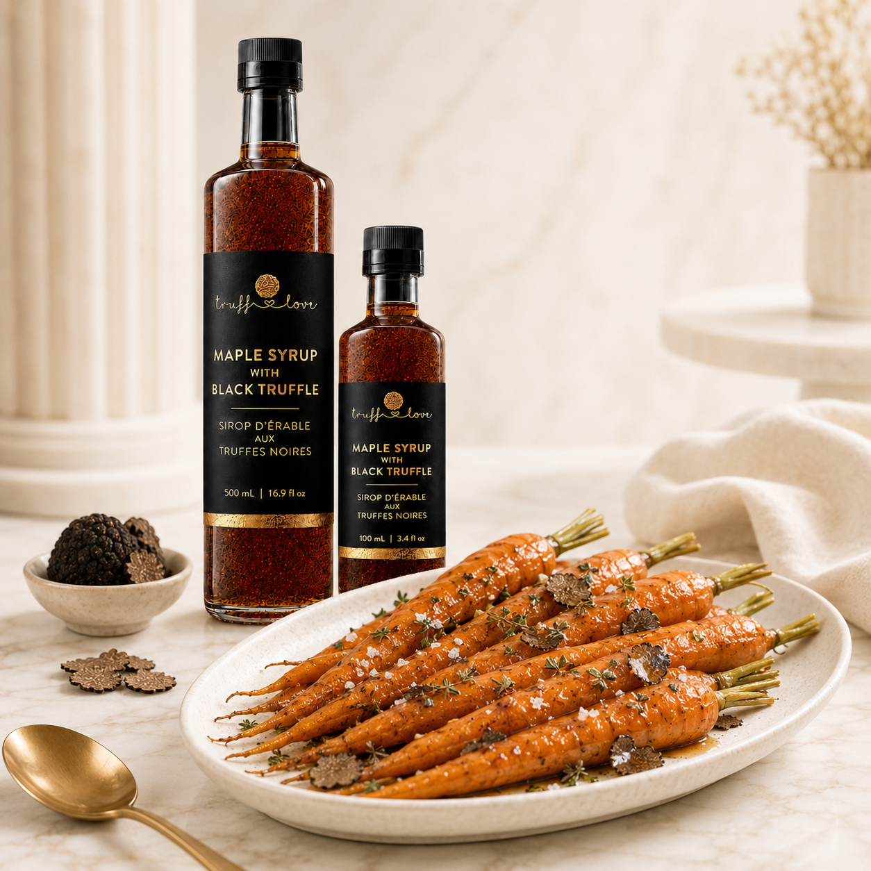 Black Truffle Maple Roasted Carrots