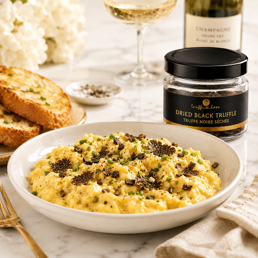 Soft Scrambled Eggs with Dried Black Truffle